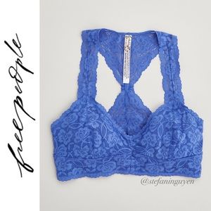 ⬇️ Ocean Blue Galloon Lace Racerback Bralette